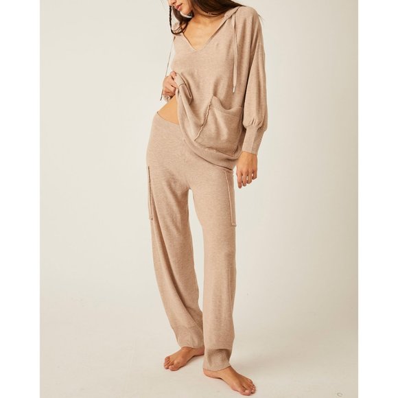 NWT FREE PEOPLE Snuggle SeasonJogger in Oatmeal - Picture 3 of 6
